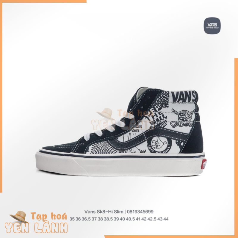 Giày Thể Thao Trượt Ván Cao Cổ Vải Bạt Mỏng In Logo Vans Sk8-Hi Sk8-1644