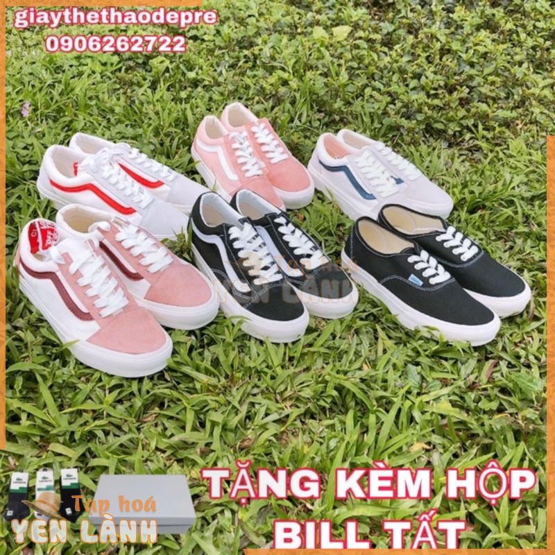 Giày Vans vault old skool Bản Chuẩn 11 [Vault-Da lộn] Tặng Kèm Hộp Tất Bill,giày giá rẻ