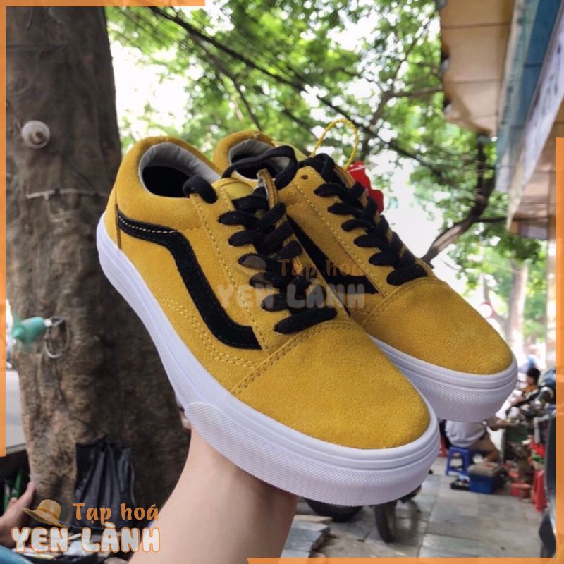 [ hàng đẹp ] [ hàng rẻ ] giày vans custom (đen vàng) [ tôt thật ] [cao cấp]