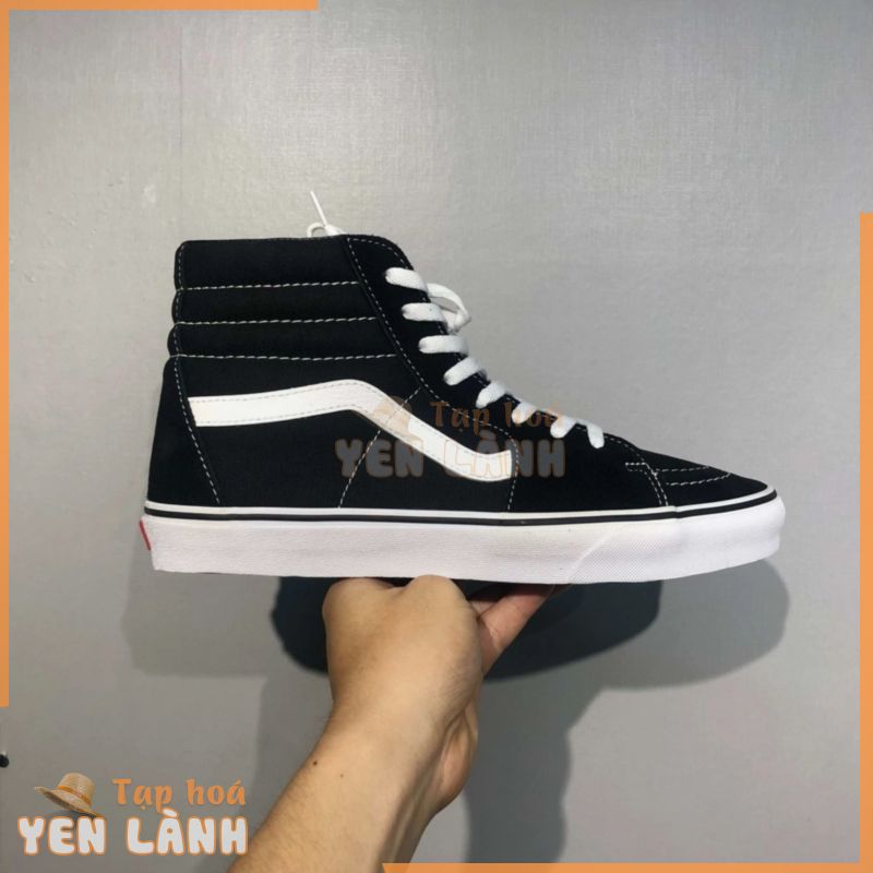 ( ́   ̃  –   đ ̂̀    | M – Waffle) Giày VANS Sk8 Hi Đen/Trắng – VN000D5IB8C (Giày có tem – box ko tem)