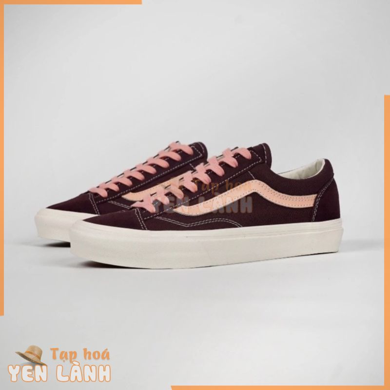 Vans locker og style 36 Giày chạy bộ Giày thể thao thông thường Hoa hồng Đỏ