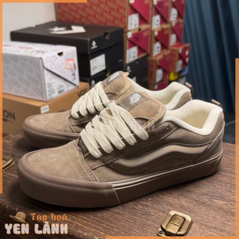 Giày thể thao thông thường da lộn màu nâu cà phê Vans Knu-Skool Coffee Brown