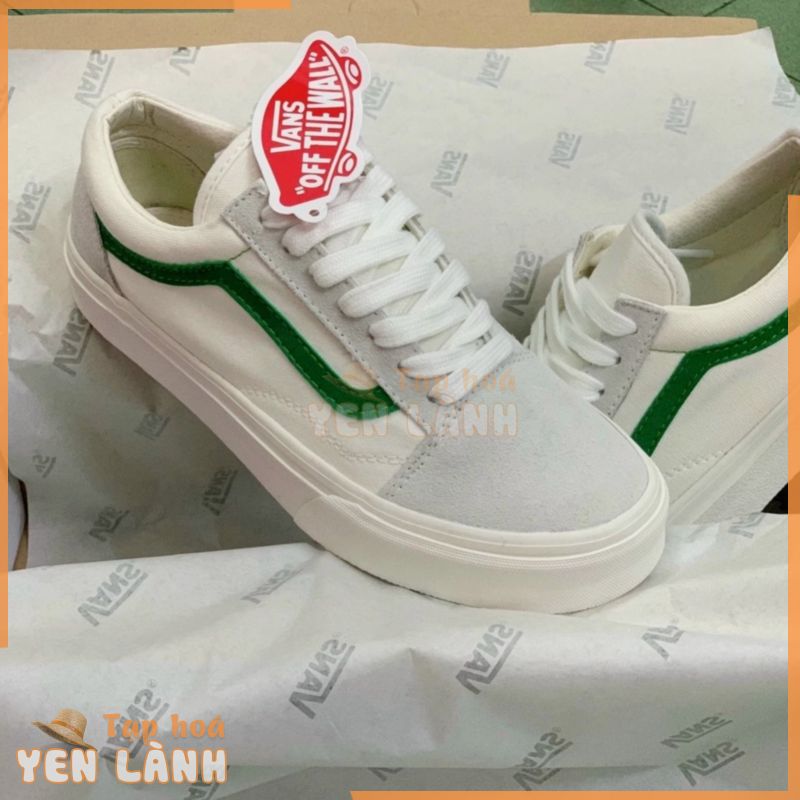 Giày Vans Style Nam Nữ Kẻ Sọc Xanh Lá, Sọc Xanh Dương, Sọc Đỏ, Đen, Trắng Đủ Màu