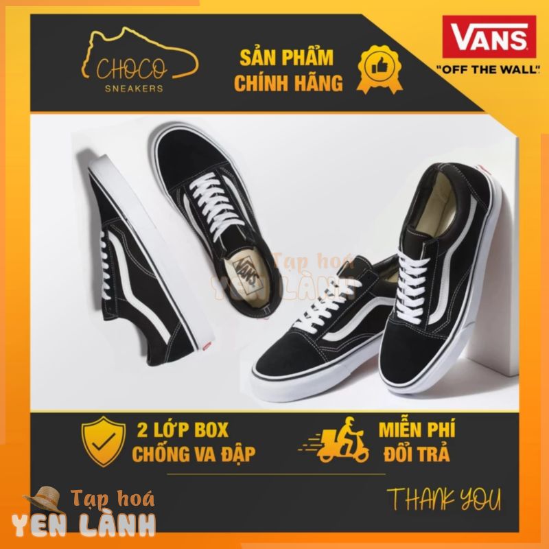 [CHÍNH HÃNG] Giày VANS OLD SKOOL CLASSIC Trắng/Nữ Nam Nữ