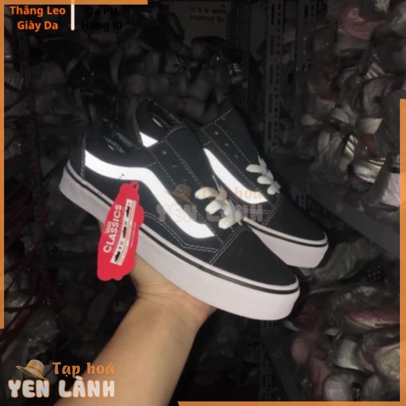 Giày thể thao nam nữ vans phản quang màu đen giày sneaker nam nữ full 36-43