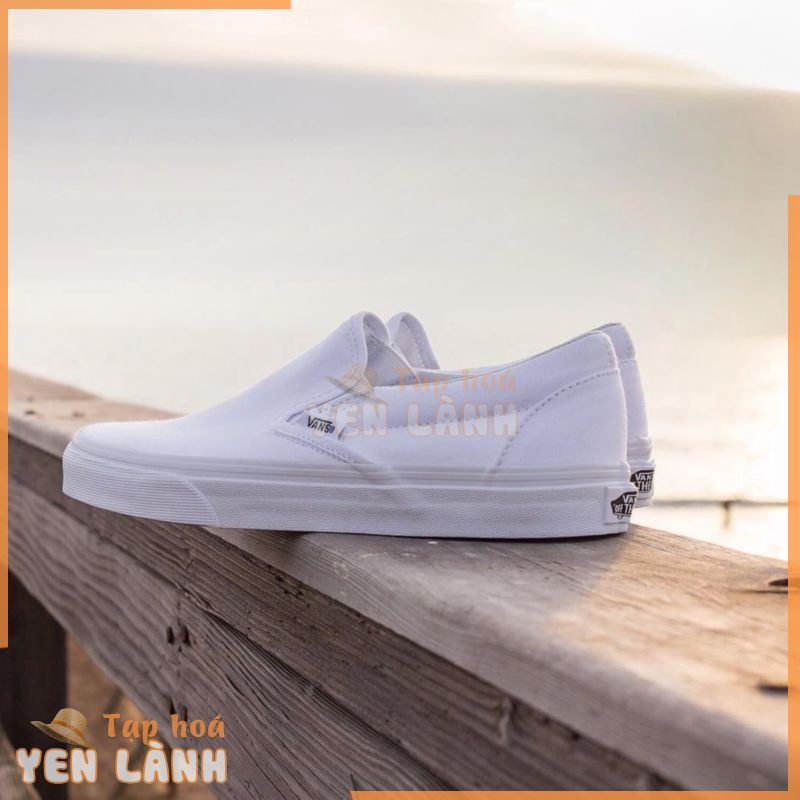 Giày Vans Chính Hãng Slip On All White