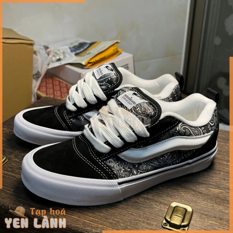 Giày Thể Thao Vans Knu Skool Cổ Thấp Thêu Hoa Thời Trang