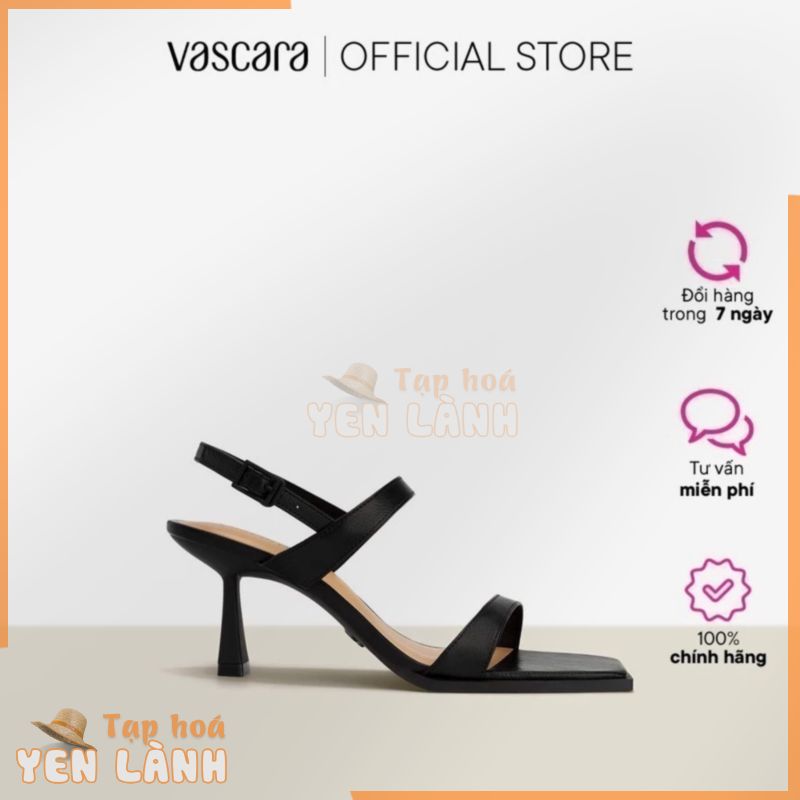 Vascara Giày Sandal Mũi Vuông Nhấn Cạnh Viền Đế – SDN 0744