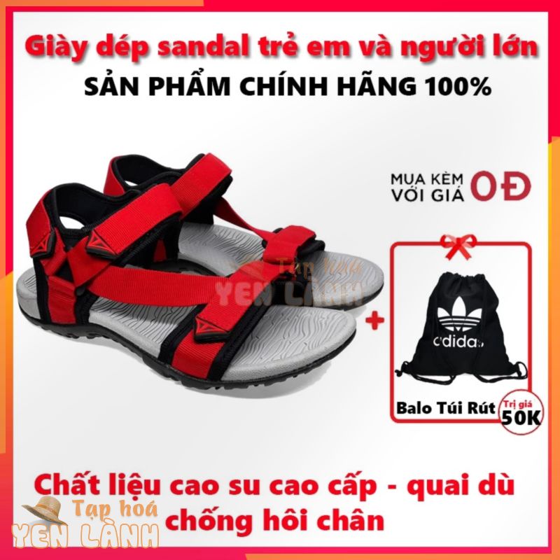 Giày sandal nam cao cấp xuất khẩu thời trang nam nữ vt02 đỏ