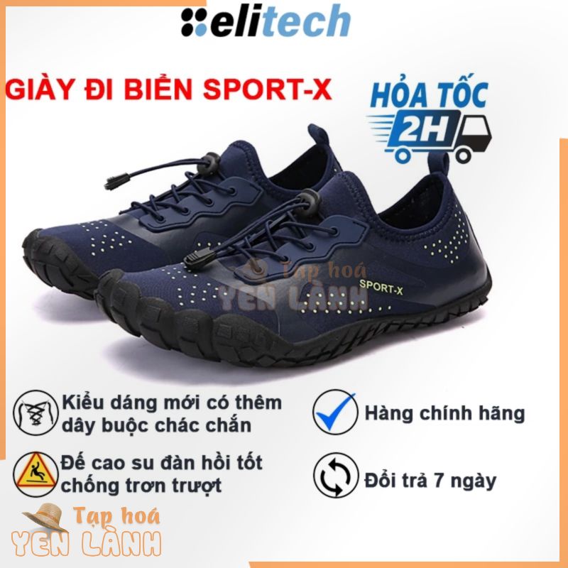 Giày đi biển Sport-X, Giày đi bơi, lặn san hô, lội suối kiểu mới với dây buộc giày thêm phần chắc chắn chống trơn trượt