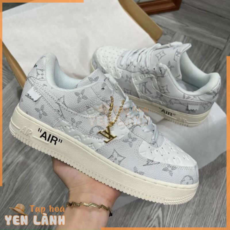 Giày _AF1 LV Xám Nam Nữ,Giày_Nike Air Force 1 LV Grey Dễ Phối Đồ Full Box Bill.