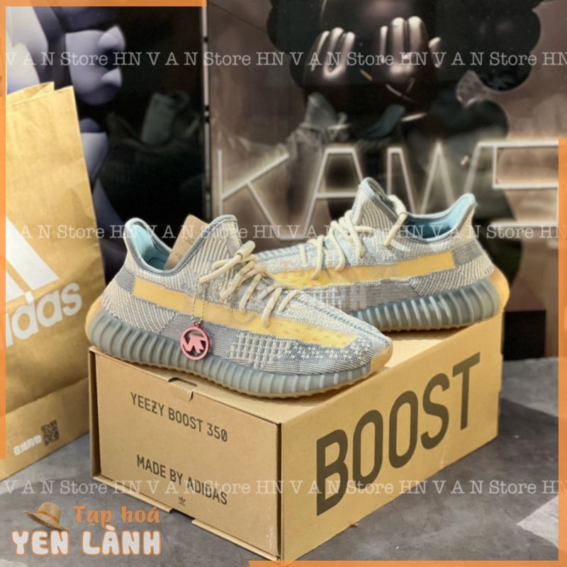 Giày Thể Thao Adidas Yeezy Boost 350 ISRAFIL Giày YZ Màu Xanh Lục Viền Vàng Cao Cấp Boost Nén Siêu Êm – Fullbox