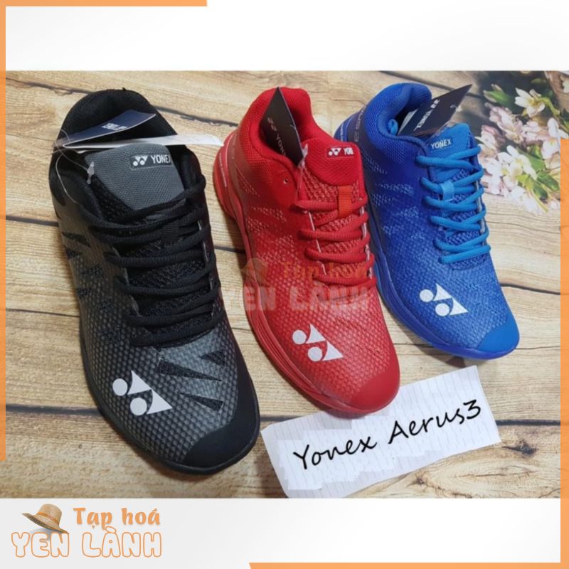 [Tặng tât]Giày Cầu Lông Yonex Aerus 3 Đỏ-Đen-Xanh ↗️