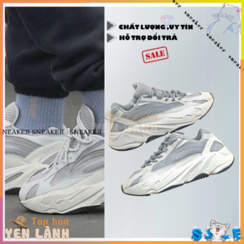 Giày thể thao Giày Sneaker YZ700 Static Phản Quang Hot 2023,Giày Sneaker YZ700 Phản Quang Đế Boots Êm Full Pk