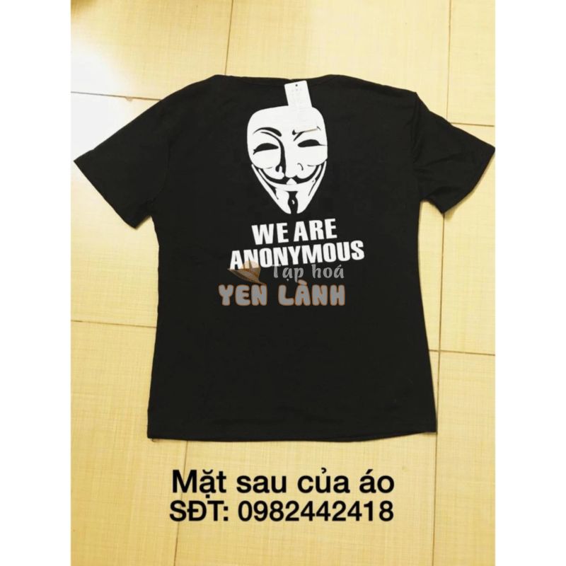 Áo Hacker Anonymous (trắng, đen)