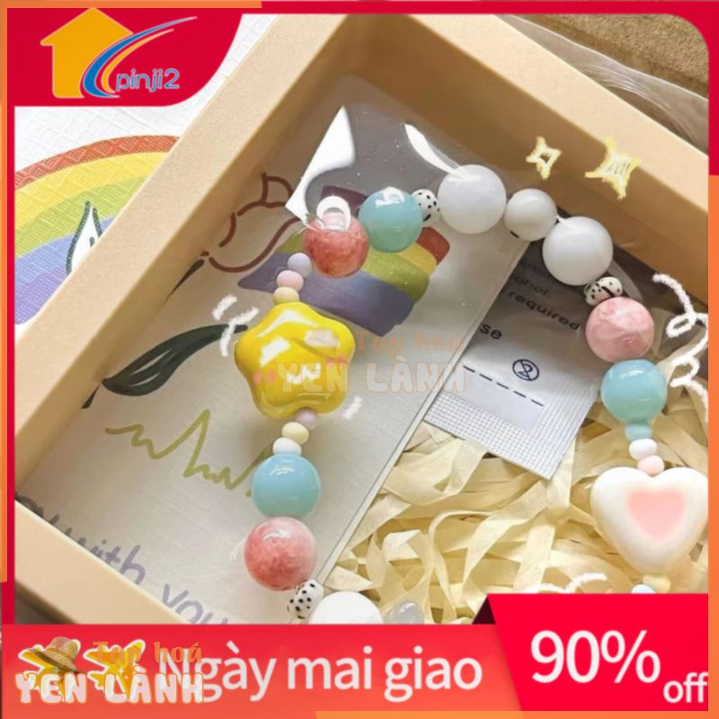 Star love beads vòng tay diy hạt lắc tay cô gái vòng tay hình trái tim đáng yêu trang trí cô gái sinh nhật nguồn cung cấp quà tặng