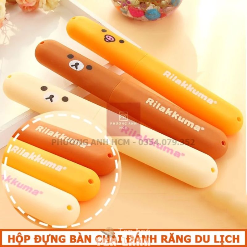 Hộp Đựng Bàn Chải Đánh Răng Du Lịch Hình Gấu Rilakkuma