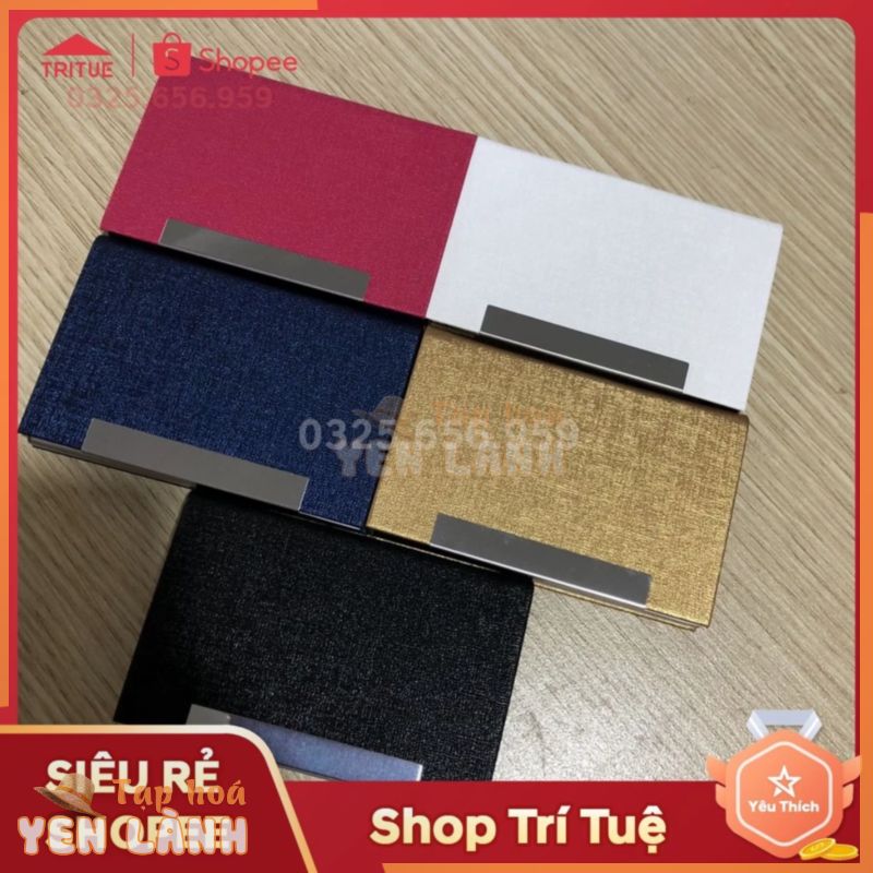 [Freeship, khắc tên miển phí] Hộp đựng name card, card visit bỏ túi cao cấp được làm bằng da simili và inox304