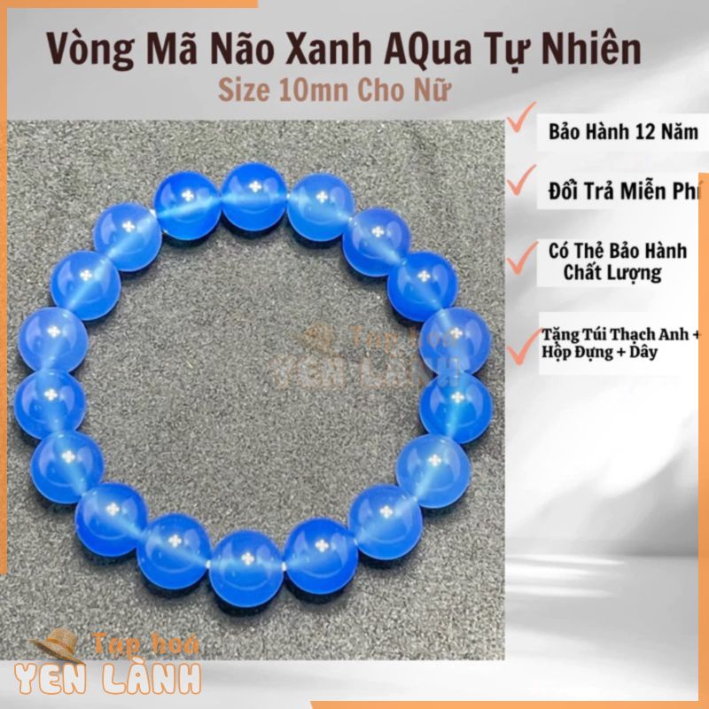 Vòng Mã Não Đá Phong Thuỷ Nguyễn Lợi Tự Nhiên ,Sang Trọng Tặng Kèm Túi đá Năng lượng +Hộp Đựng Trang Sức Và Dây Dự Phòng