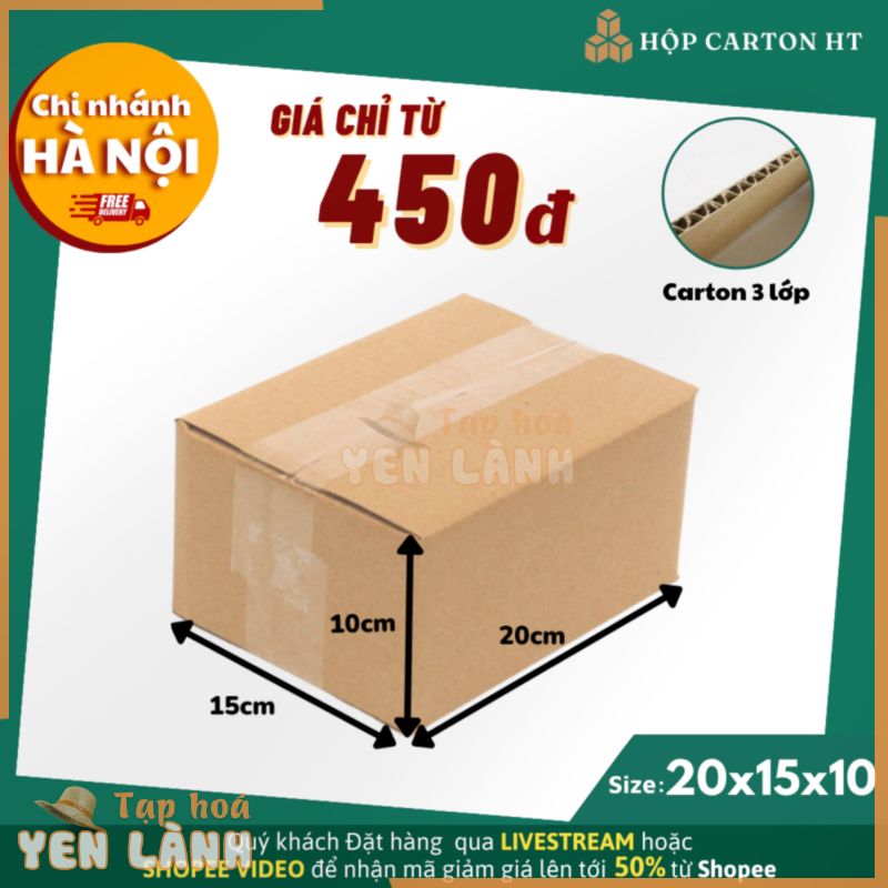 20x15x10 Hộp carton đóng hàng hộp giấy đựng phụ kiện, mỹ phẩm giá rẻ – Hộp Carton HT