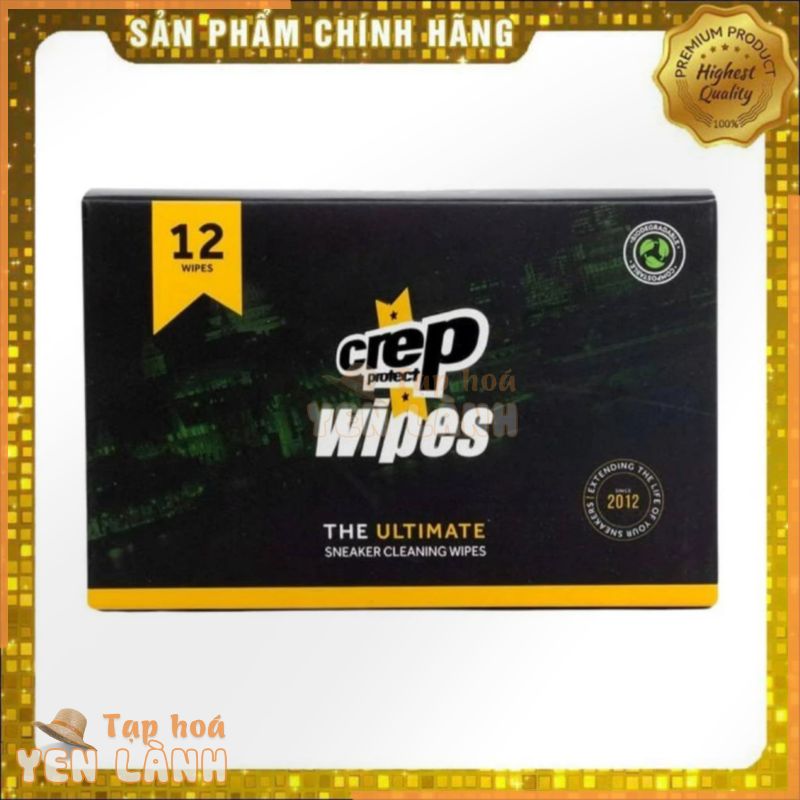 Hộp Khăn Ướt Vệ Sinh Giày Crep Protect Wipes (12 Miếng/190g)