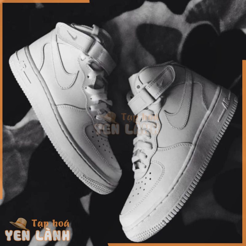 [Real] GIÀY NIKE AIR FORCE 1 Mid  ALL TRẮNG [FULL HỘP] . : *