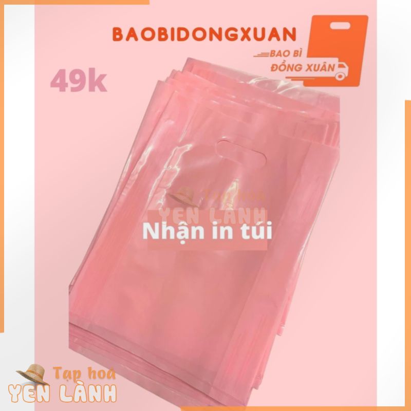 [ NHẬN IN TÚI] 1KG TÚI HD PE HỒNG PASTEL bóng dẻo dày dặn đựng mỹ phẩm, quần áo, BAO BÌ NILON ĐÓNG GÓI GIÁ RẺ