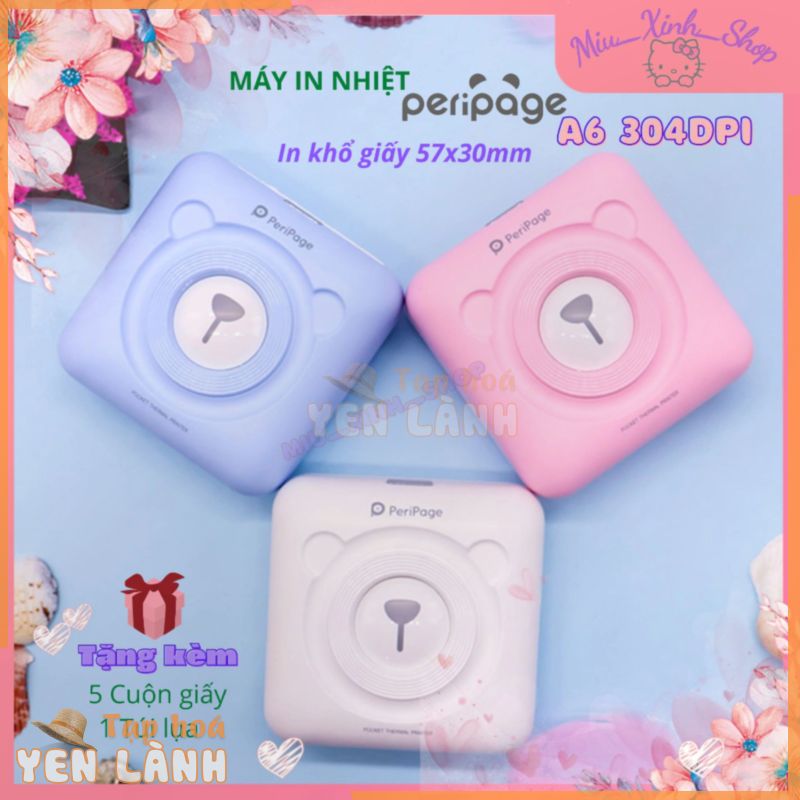 ❤ Dễ thương ❤ Máy in nhiệt mini bluetooth peripage A6s PIKDIK Q2 không dây bỏ túi ❤ in ảnh du lịch lấy ngay poooli L1,L2