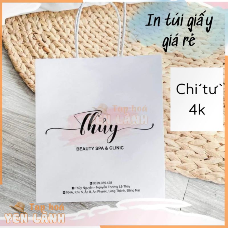 Túi giấy in theo yêu cầu, in túi đựng mỹ phẩm, shop quần áo, in giá cực rẻ Chất liệu giấy nhât chắc chắn