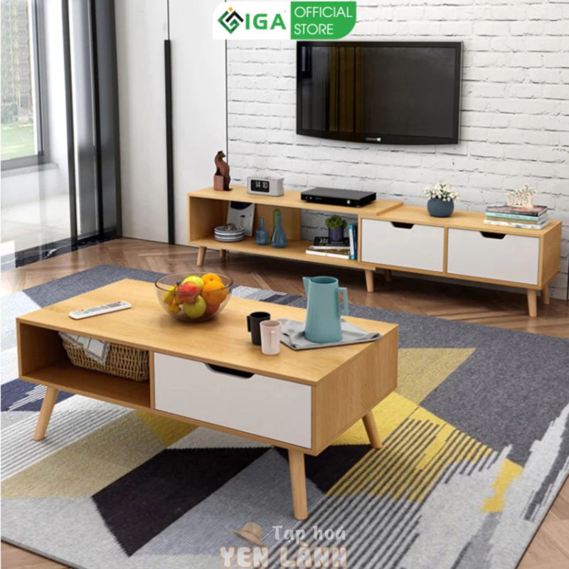 Bộ kệ tivi bàn trà sofa thông minh phong cách bắc âu thương hiệu IGA  – GP82