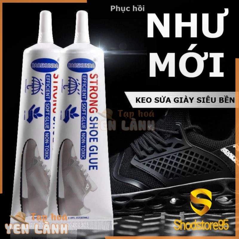 Keo dán giày dùng nhiệt trong suốt Strong Shoe Glue siêu dính, dẻo dai. không hại da