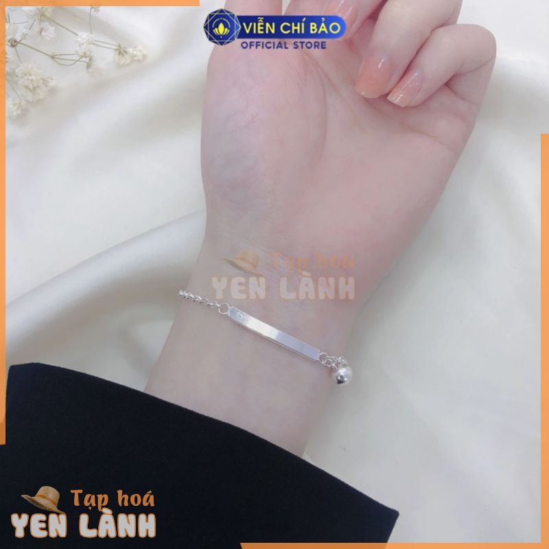 Lắc tay bạc nữ chuông khắc tên theo yêu cầu ( HÀNG CÓ SẴN ) chất liệu bạc 925 – Viễn Chí Bảo L400555