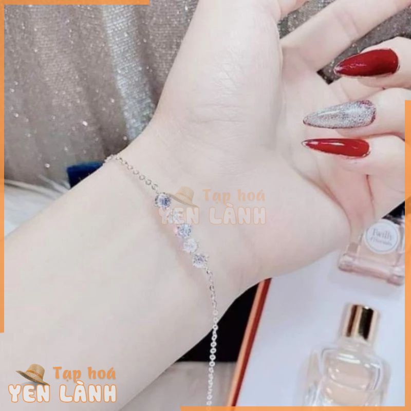 Lắc tay bạc đính đá cao cấp  YN JEWELRY