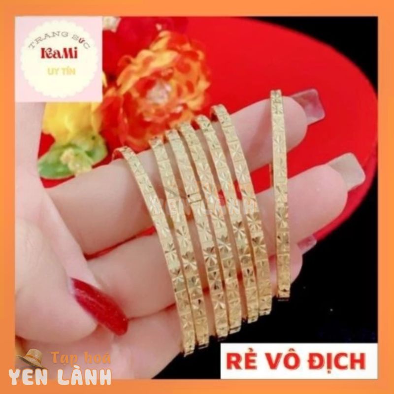 Lắc tay nữ vàng    [Mã HOAC10 giảm 10% đơn 99k] Ximen đồng tiền khoá lưỡi gà chuẩn 18k