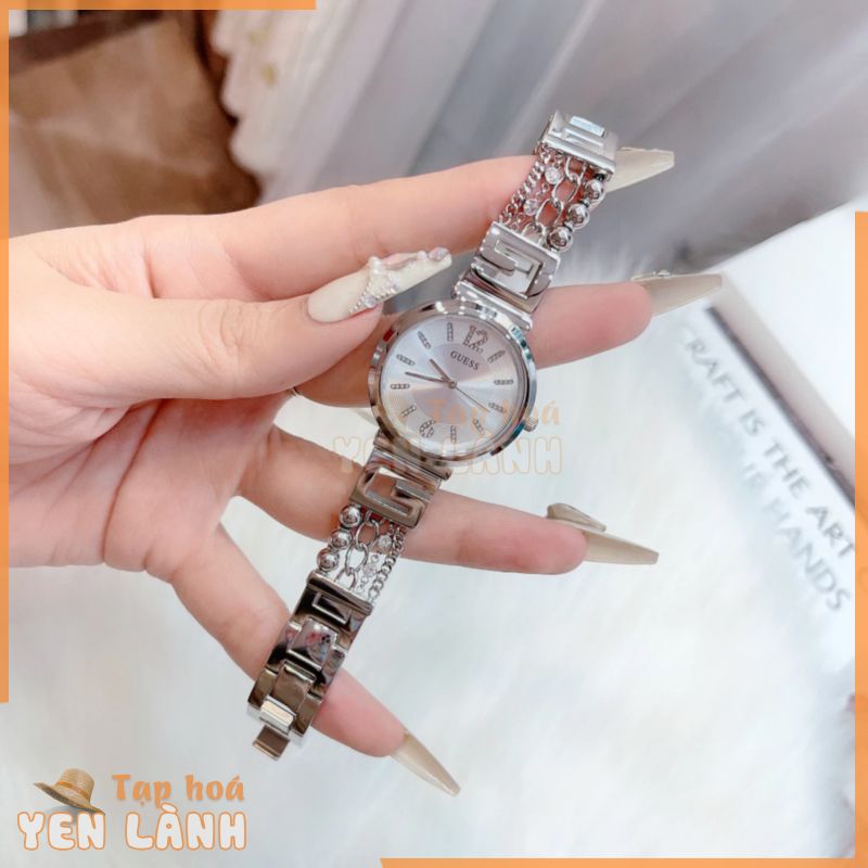 Đồng hồ nữ dây thép Guess New Season Lắc Tay Silver Tone