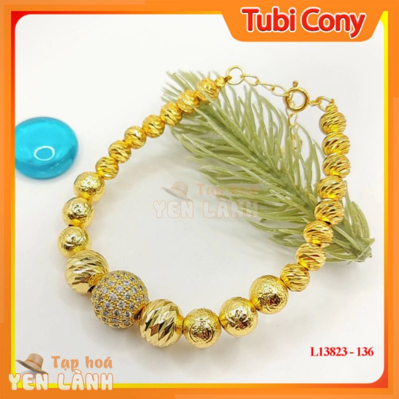 Lắc tay bi hạt châu thời trang mạ vàng 18k L13823 – 136 -Tubi Cony