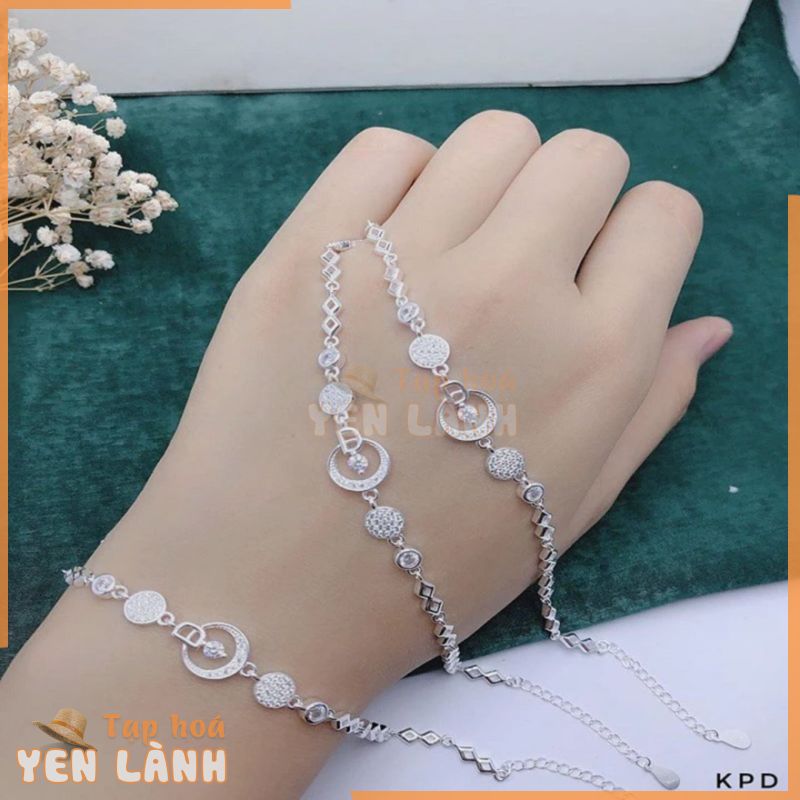 Lắc tay bạc nữ hà nội ❤️FREESHIP❤️ Lắc tay bạc ý mặt tròn