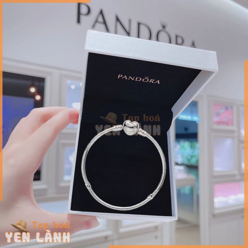 Vòng tay Pandora Moments Heart Clasp PAN5005-Lắc tay bạc S925- Full box, túi xách