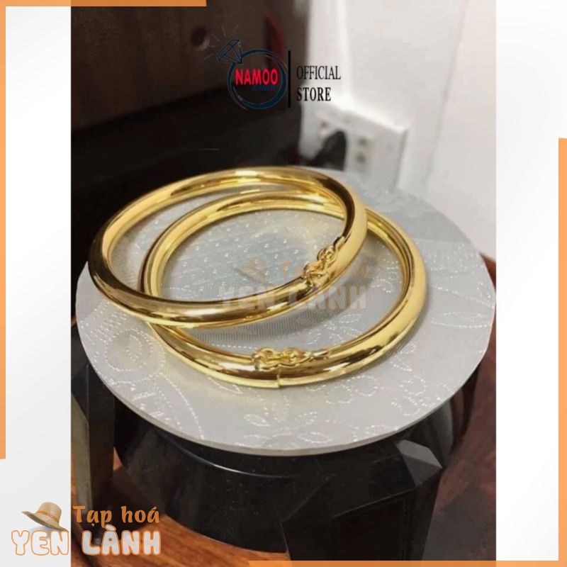 Lắc Tay Trơn, Vòng Tay Vàng Xi Mạ 18k Cao Cấp L127 Cho Nữ Phong Cách Nhẹ Nhàng Namoo Jewelry