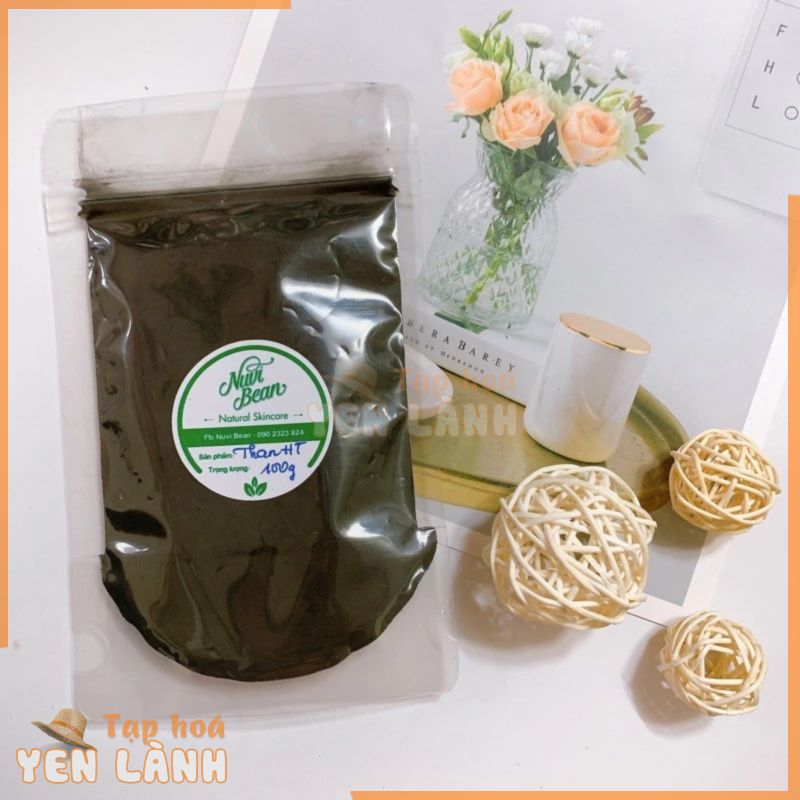 Túi 100g Than Hoạt Tính HandMade làm sạch sâu, thoáng lỗ chân lông, giảm mụn, trắng da