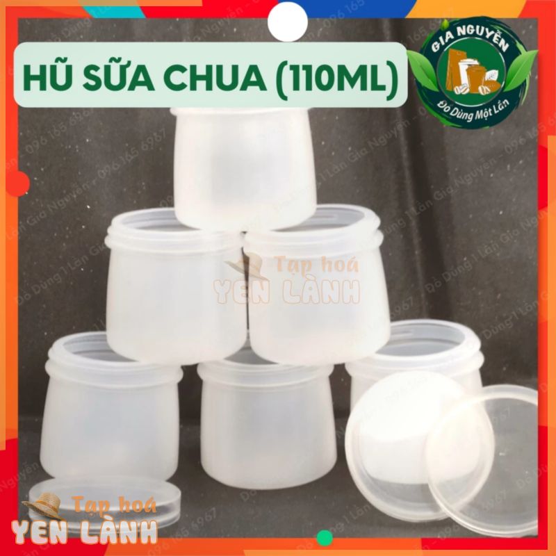 Túi 50 Hũ Sữa Chua 110ml Dùng Một Lần Để Làm Sữa Chua, Sữa Chua Hoa Quả, Kem,…