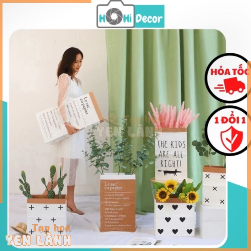 Túi Giấy Decor Chụp Ảnh Quần Áo, Hộp Kraft Trang Trí Bàn Học, Làm Việc, Shop, Studio, Lookbook, Đựng Hoa – HoHi Decor