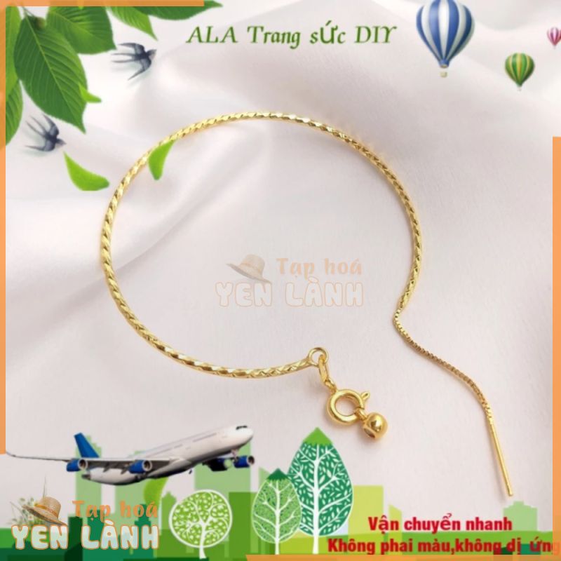 Trang sức DIY phụ kiện Vòng tay đa năng loại ghim bảo quản màu dày 1,5mm lô sợi chỉ hoa bằng vàng 18K có thể thu vào Điều chỉnh vòng đeo tay tự làm[Vòng tay/Vòng đeo tay/Chuỗi mở rộng/dây đeo tay]