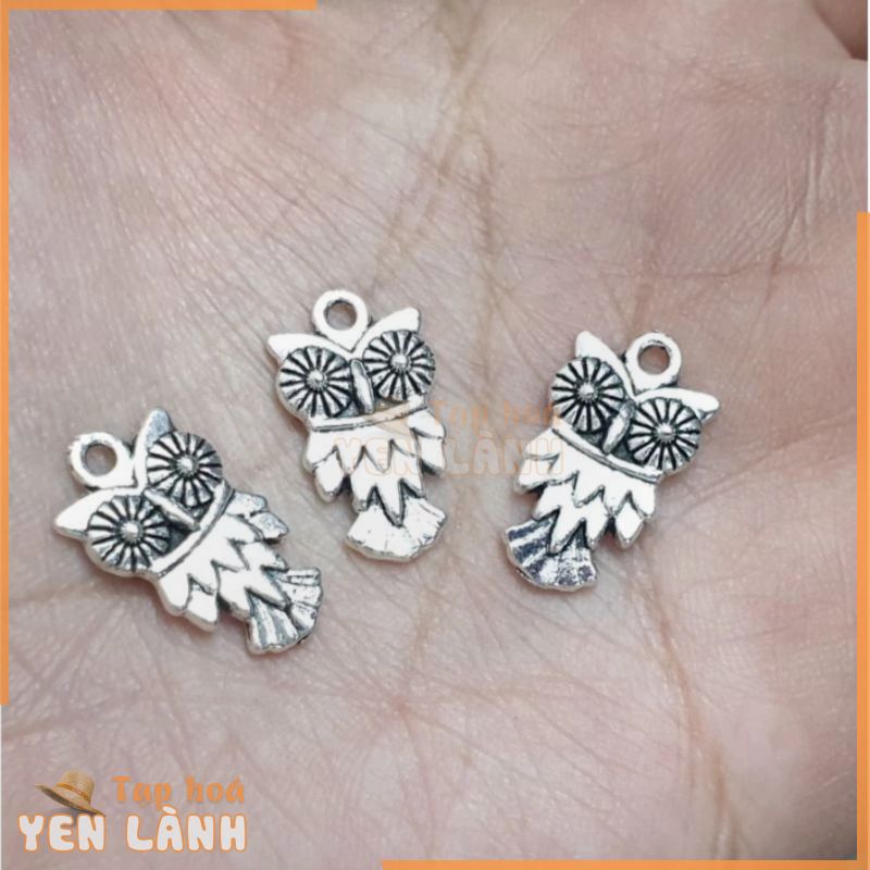 Charm giả bạc hình con cú, mặt trời, con cá… làm vòng tay phong thủy, vòng tay tình bạn handmade