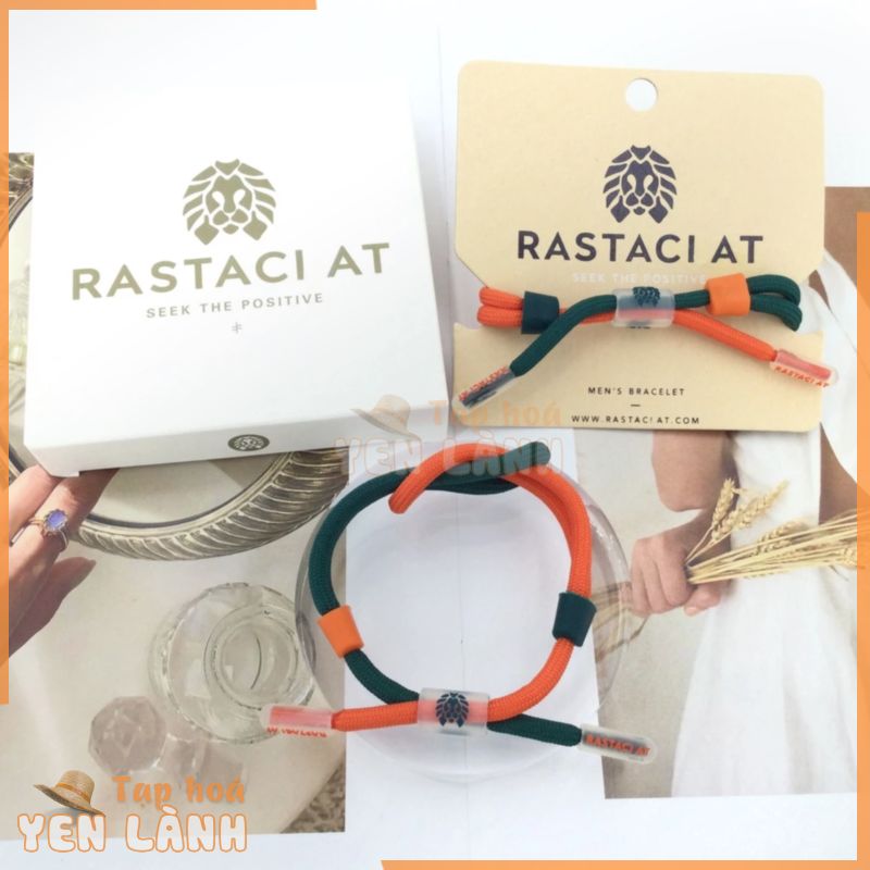 RASTAClAT Vòng đeo tay thắt nút bện Dòng sản phẩm VISUAL AID – Vòng đeo tay thời trang Knot Green Orange dành cho nam nữ Được làm thủ công với hộp cao cấp Khóa silicone chất lượng cao