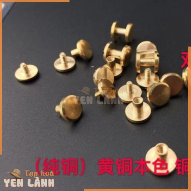 [Sweet] Handmade Đồng Nguyên Chất Pin Khóa Thắt Lưng Trẻ Em Nữ Vít Mông Cố Định Liên Kết Da Đai Ốc Móng Tay Túi Kim Loại Phụ Kiện Bánh Xe Túi Móng Tay Phụ Kiện