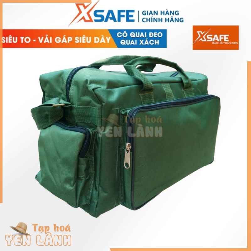 Túi đựng đồ nghề đă năng XSAFE hai size L và XL, vải gáp hai lớp dày dặn, đường chỉ may bền chắc, có quai đeo và xách