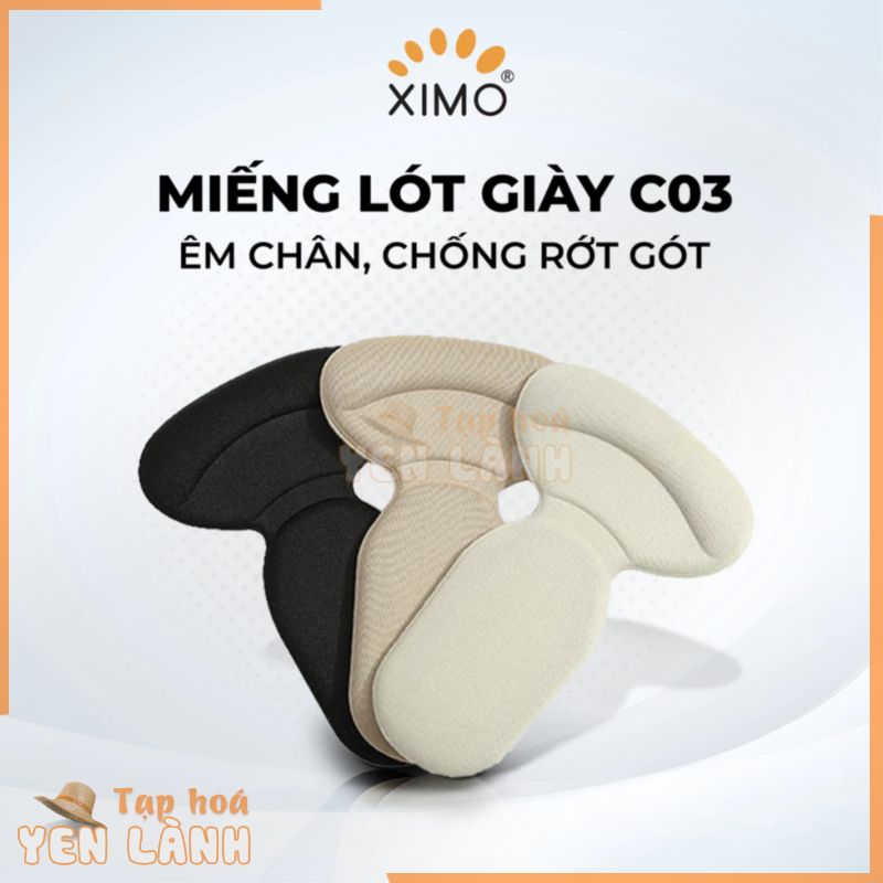 Set 2 Miếng Lót Gót Giày XIMO XC03 Chống Rộng, Chống Nhấc Gót và Bảo Vệ Gót Tránh Trầy Xước