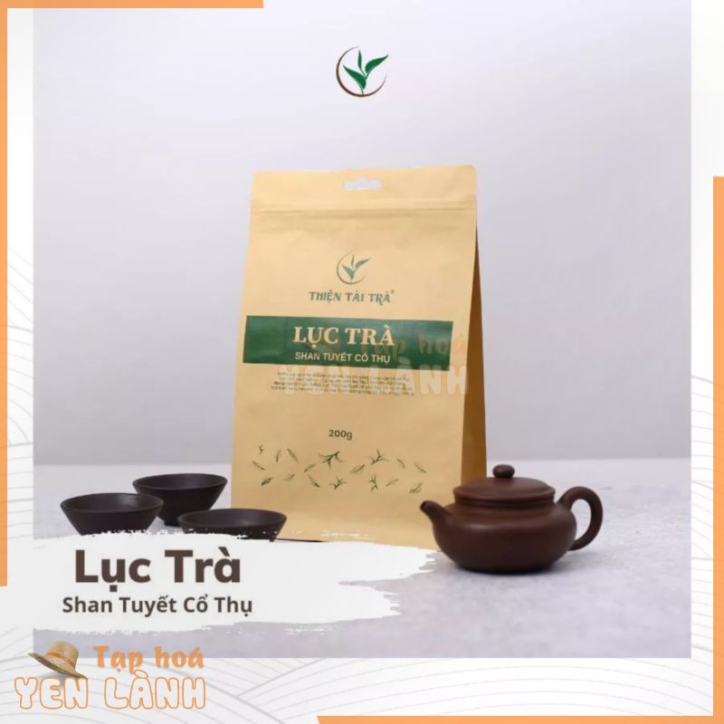 Lục Trà Shan Tuyết Cổ Thụ Hà Giang Trà Hảo Hạng Thiện Tài (1 tôm 2 lá) Túi 200 gram