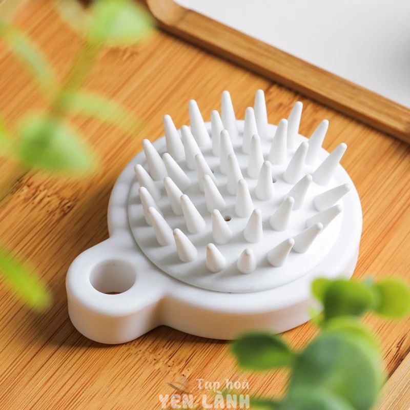 Lược Silicon Gội Đầu Chải Tóc MUJI Nhật Bản/ Bàn Chải Gội Massage Da Đầu – Giảm Rụng Tóc – Kích Thích Mọc Tóc